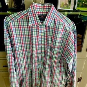 Vineyard Vines men”s button down shirt.